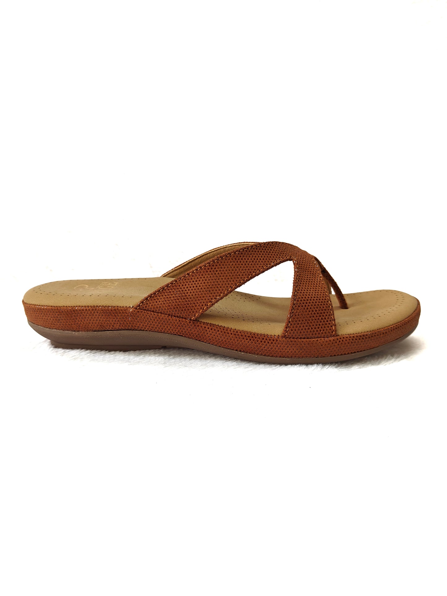 Page Cross Strap Toe Block Brown.