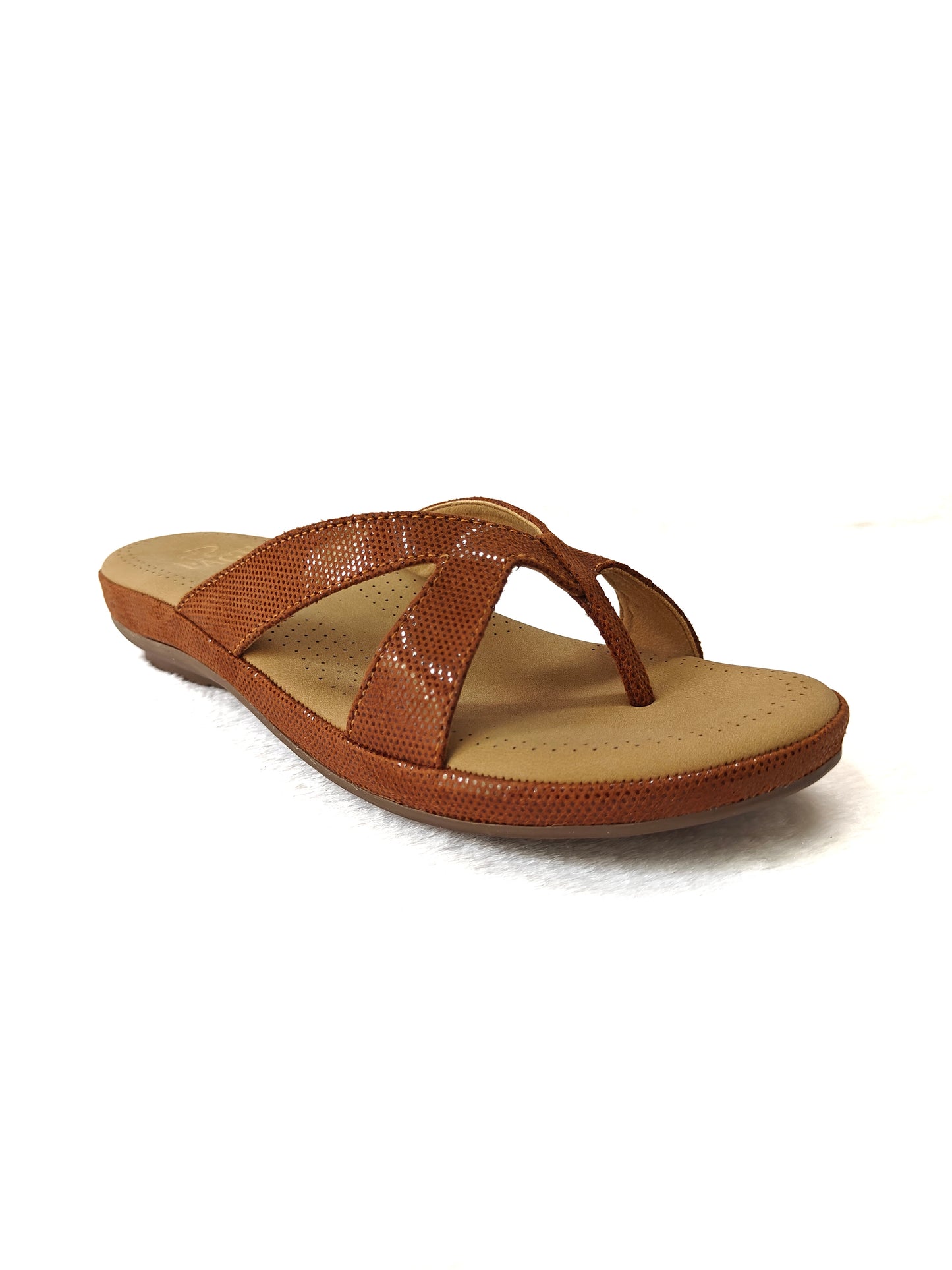 Page Cross Strap Toe Block Brown.
