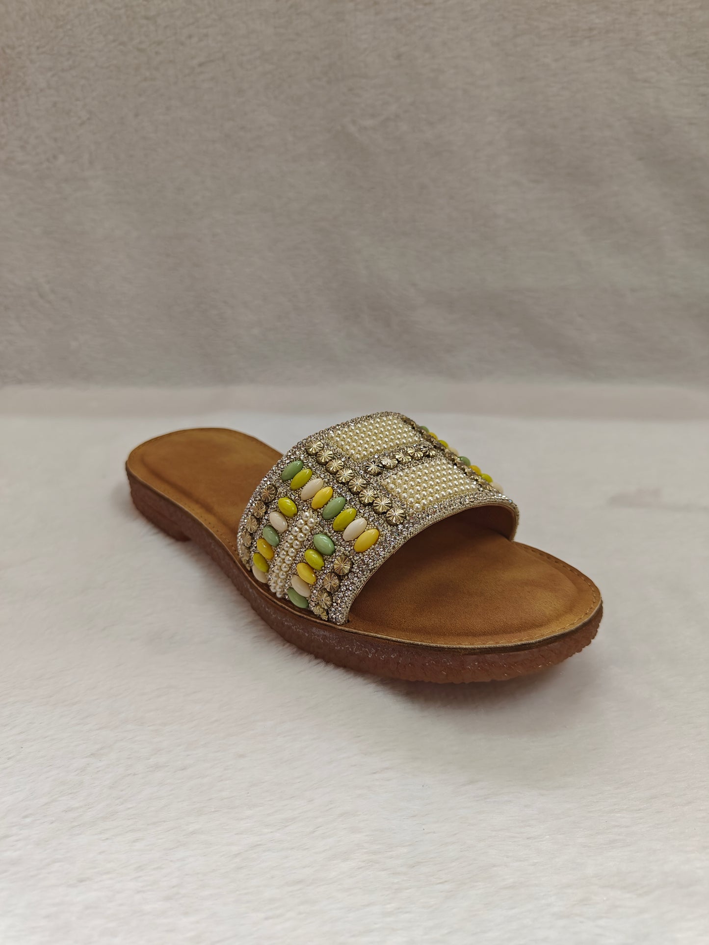 PAGE Crystal Bloom Slides Gold (1343-24).