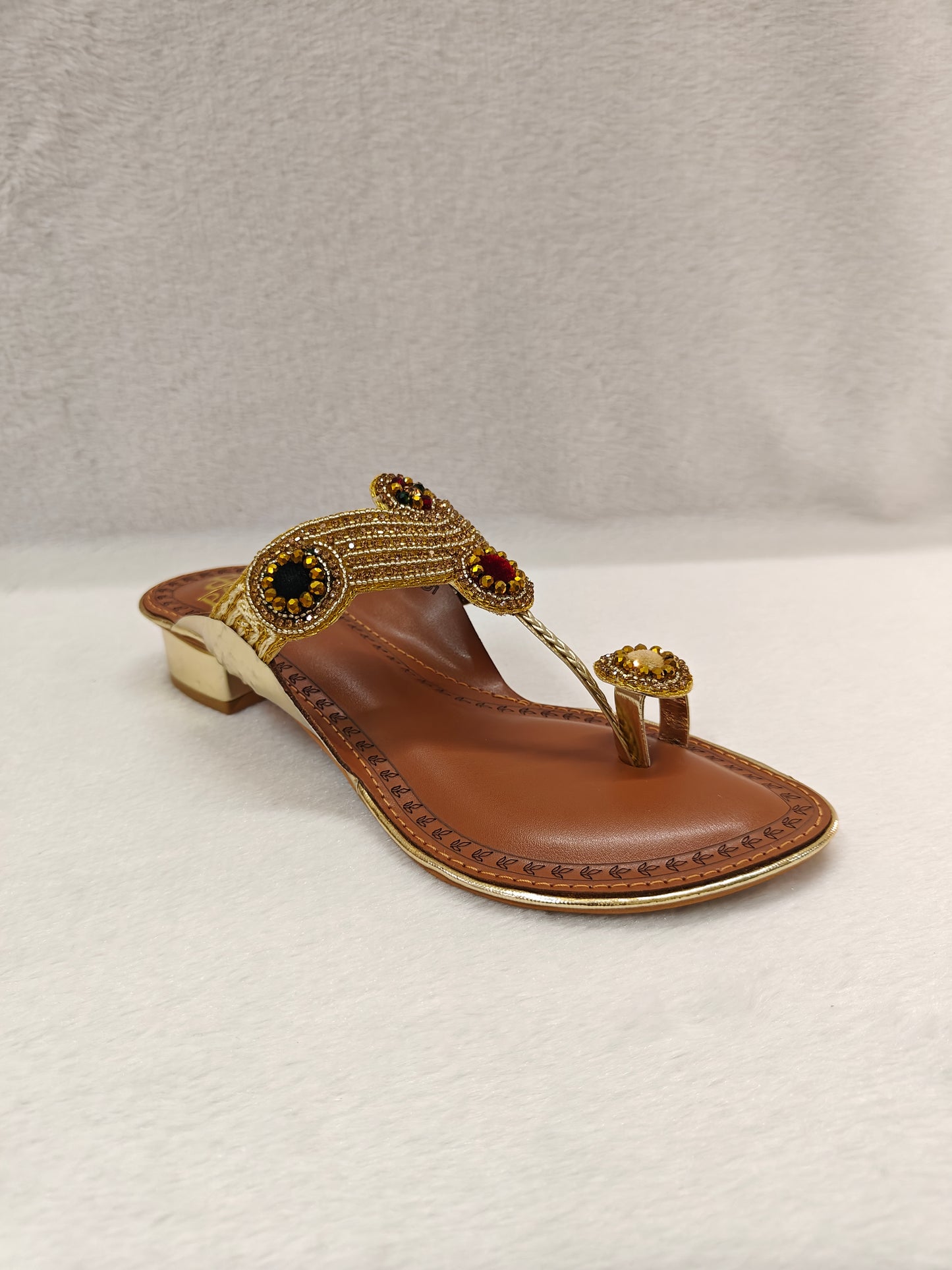 Page Regal Gemstone Block heel Rose Gold (1159).