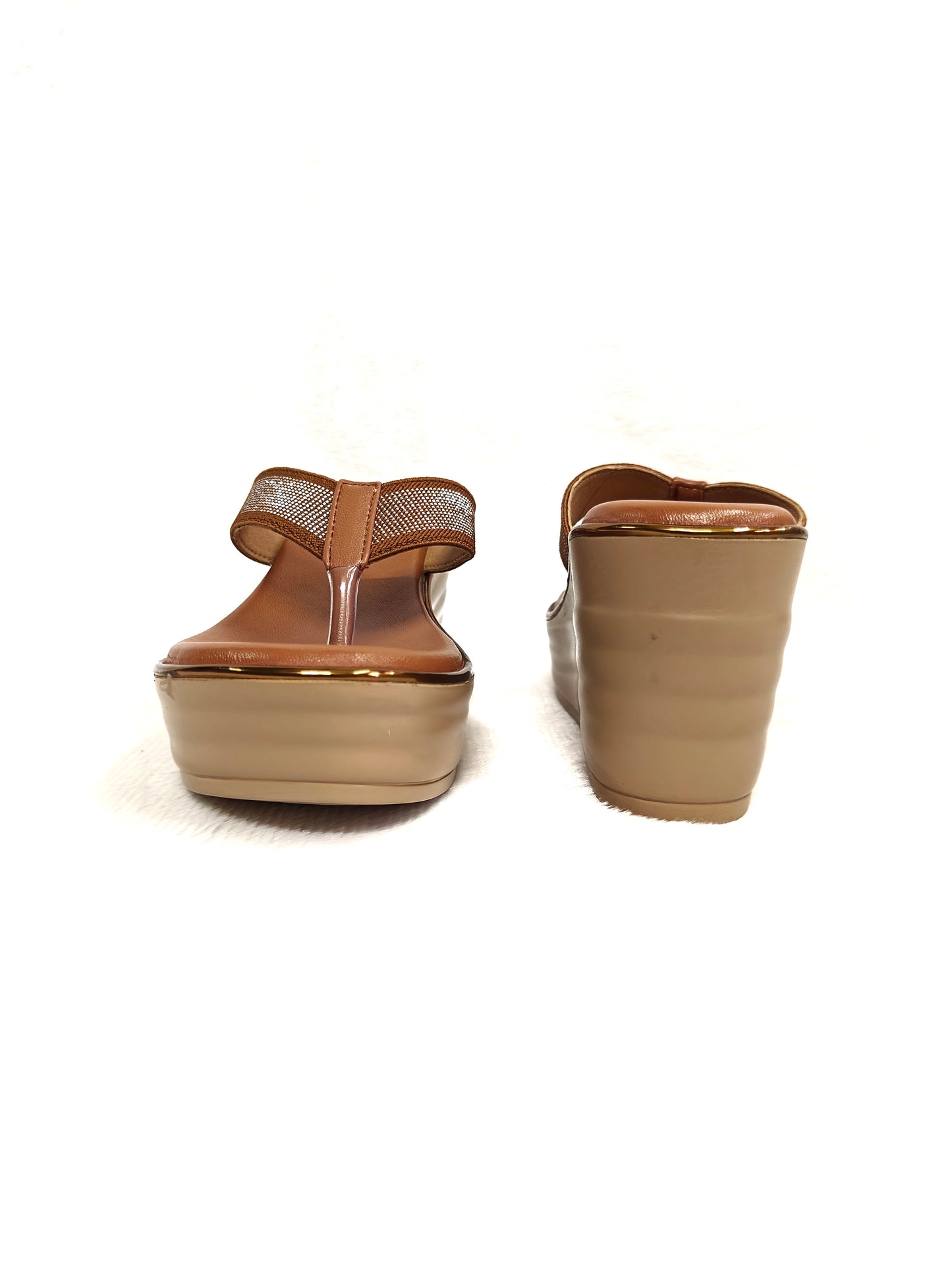 Page Aurelia Crest Crystal Wedge Tan (1391-6).
