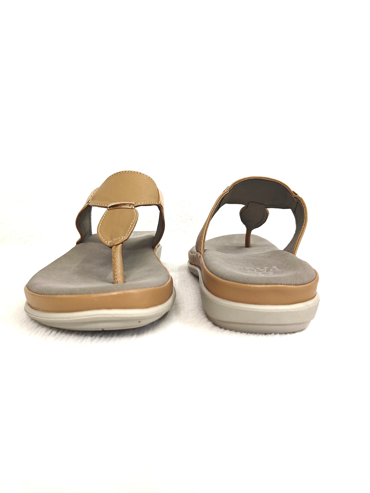 Page Luxe Comfort Toe-Block Sandals – Chickoo.