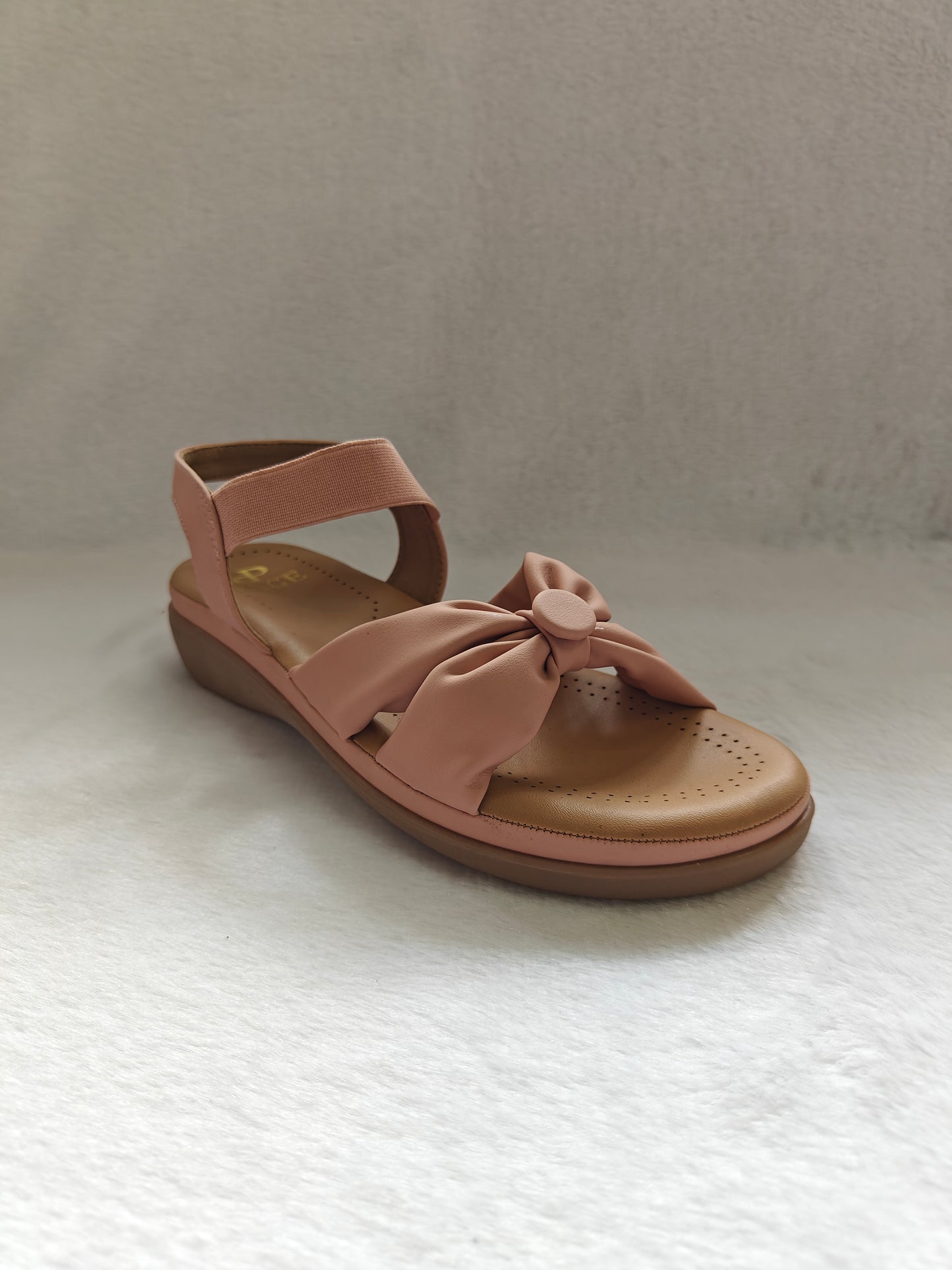 Page Bella Knot-Front Comfort Sandals Peach (1228-1).