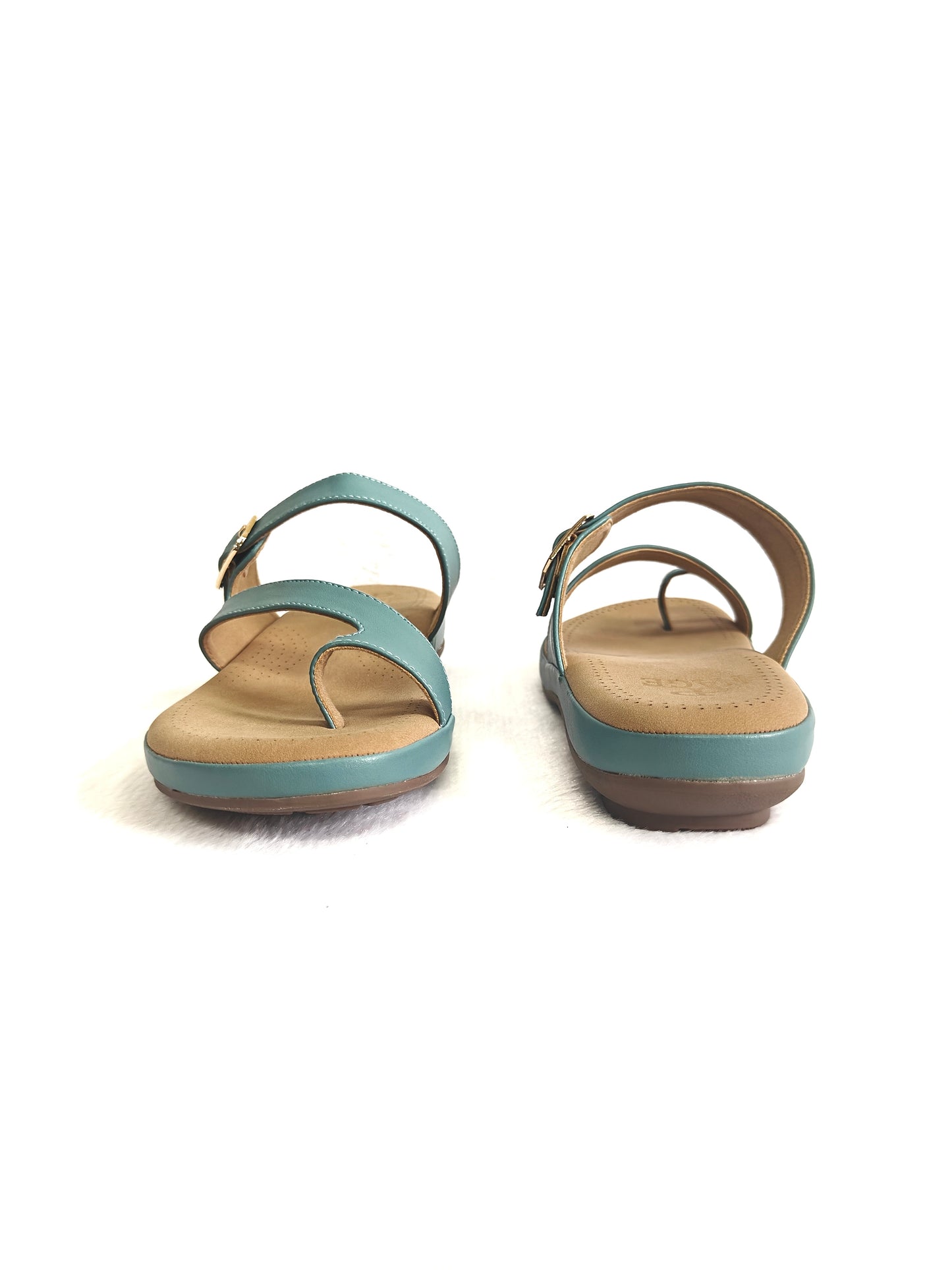 PAGE Solea Buckle Flats Blue (1394-2).