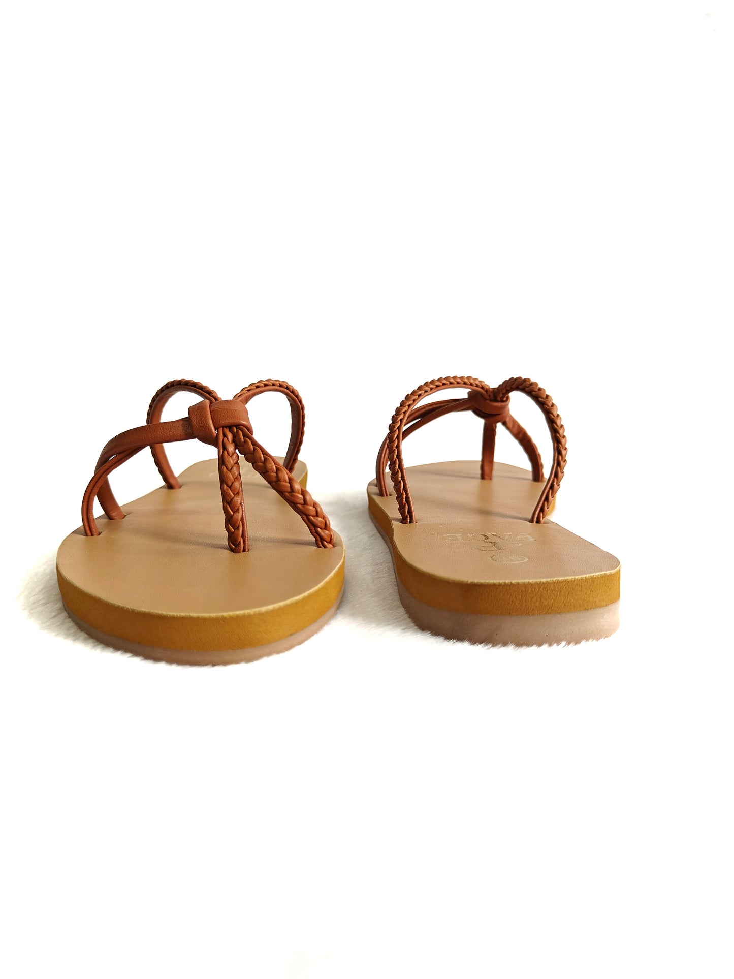 Page Braided Bliss Flat Sandals Tan (1212).