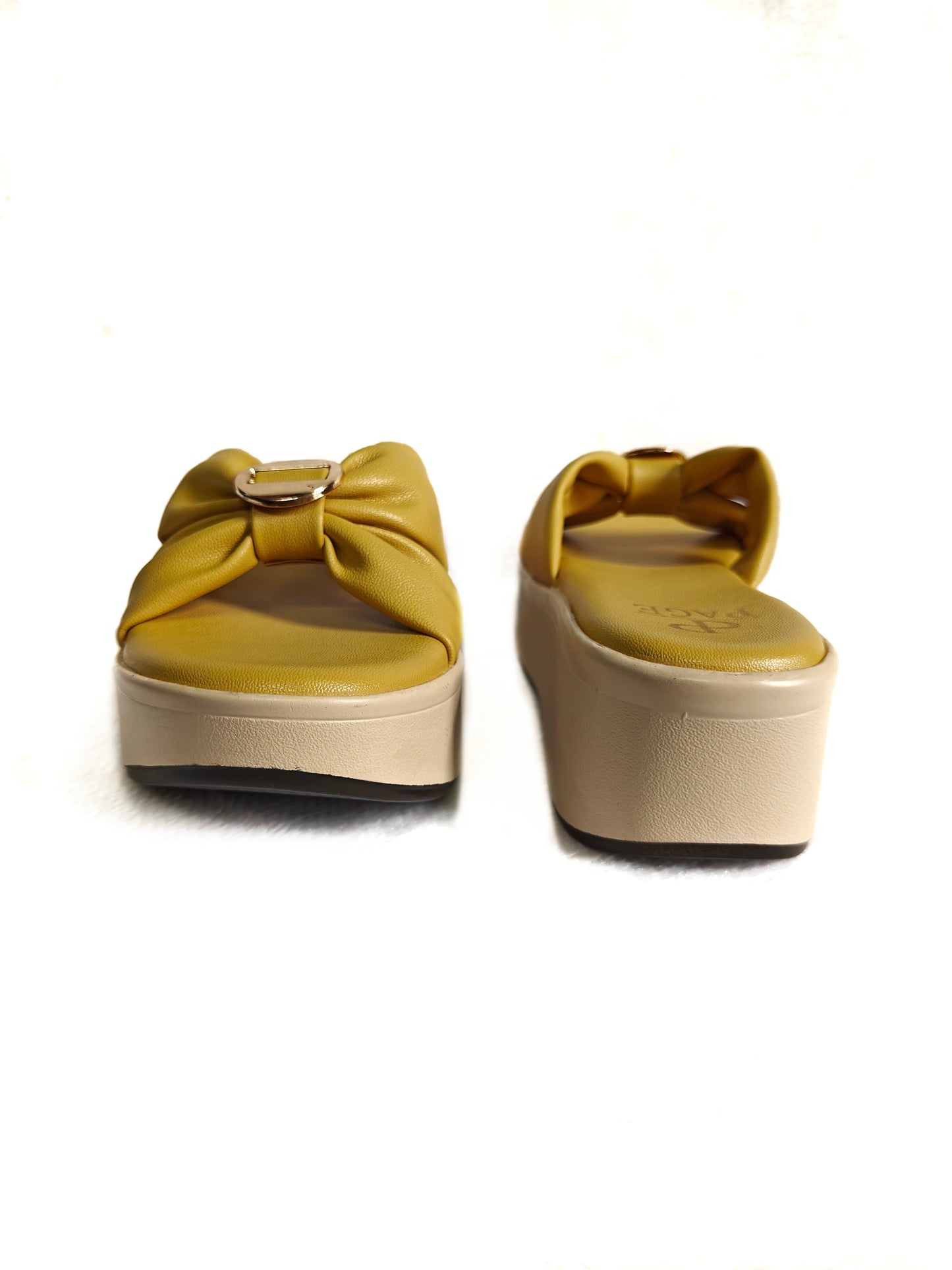 Page Luxe Knot Elevate Slides Yellow (1373-1).