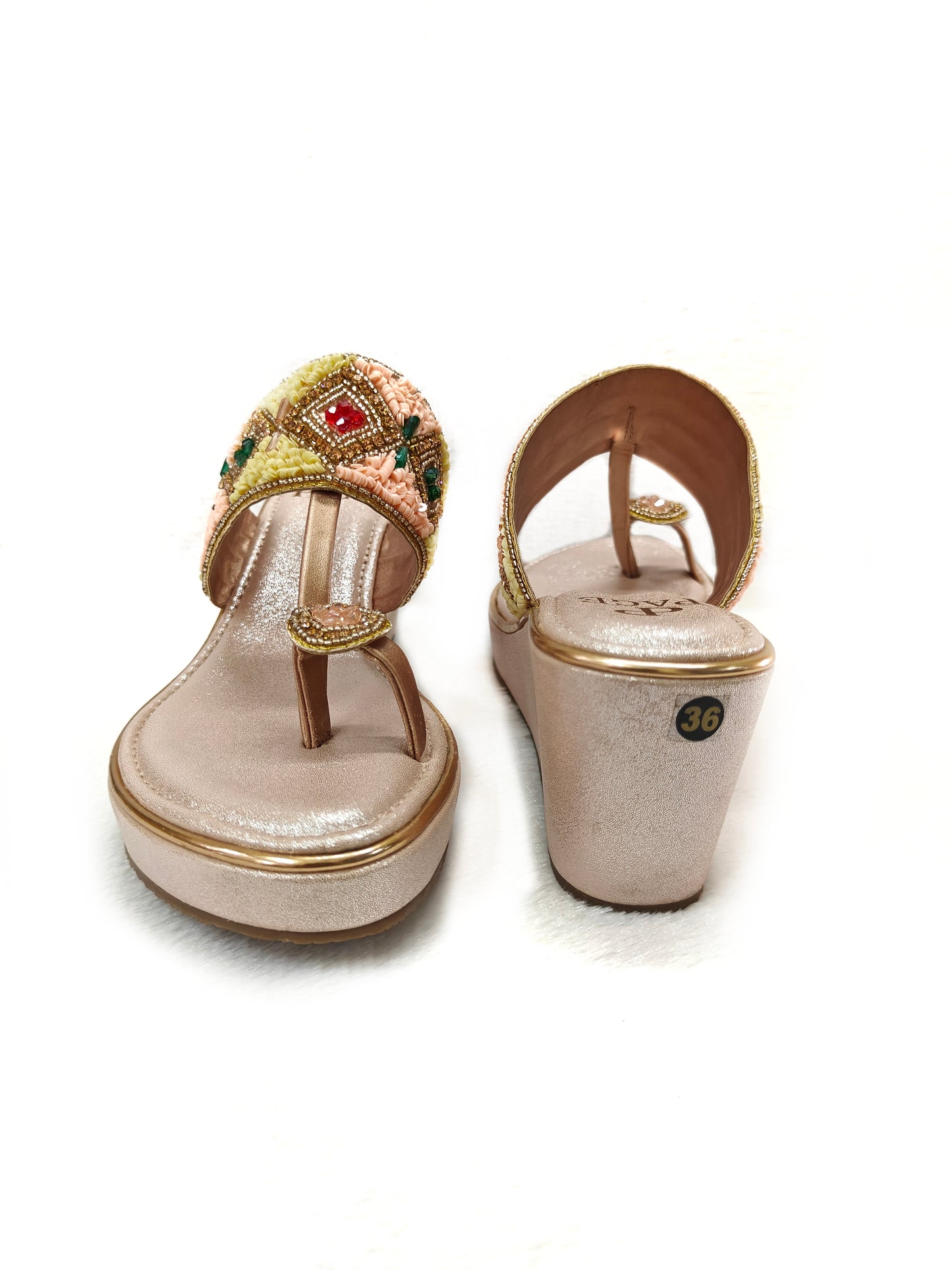PAGE Zari Royale Wedges Rose Gold (503).