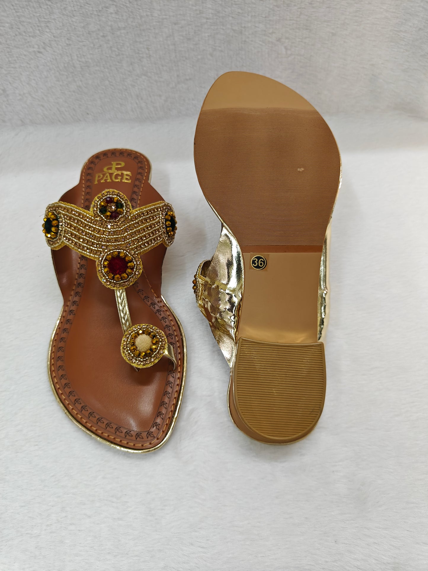 Page Regal Gemstone Block heel Rose Gold (1159).