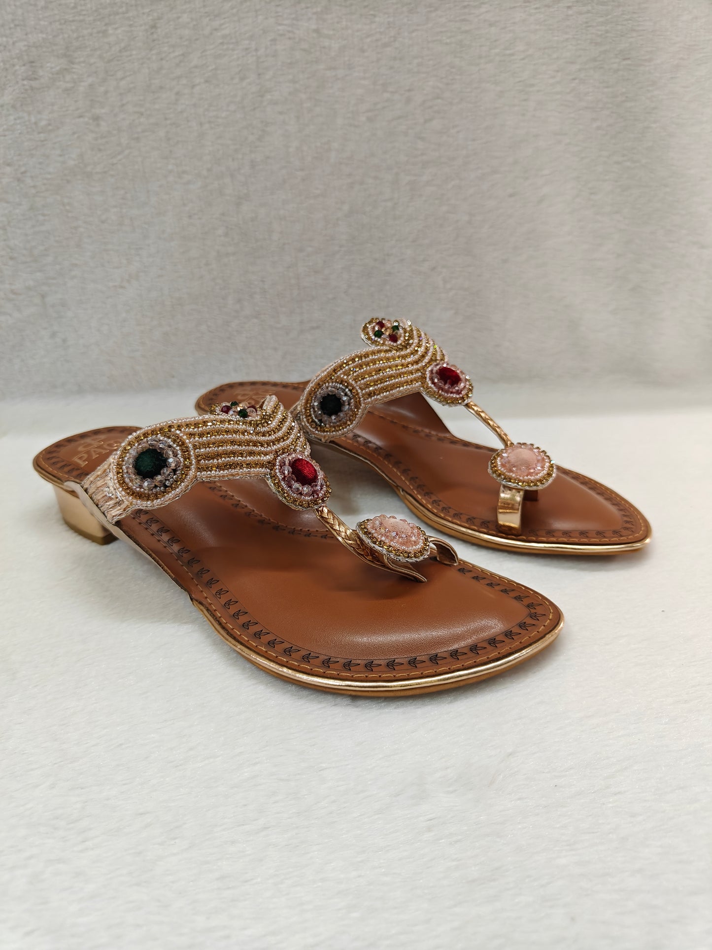 Page Regal Gemstone Block heel Rose Gold (1159).