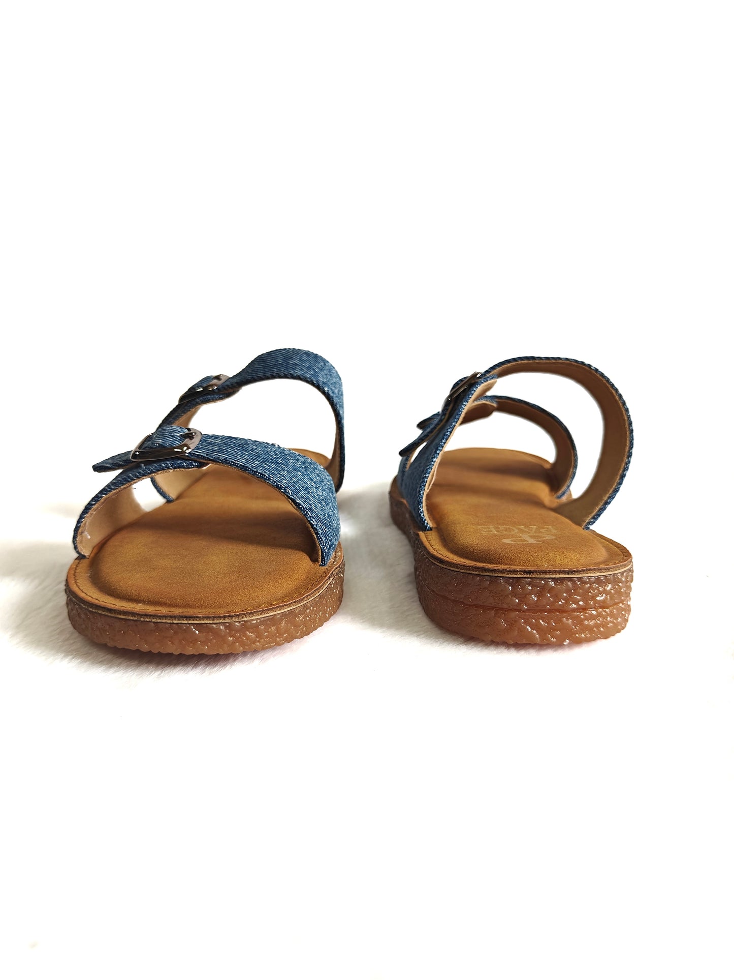 Page Women's Buckle Comfort Sandals Blue (1271-24).