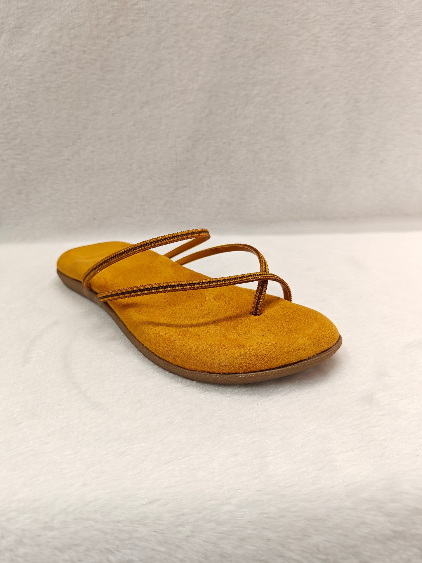 PAGE Serene Minimal Thong Flats Yellow (407).