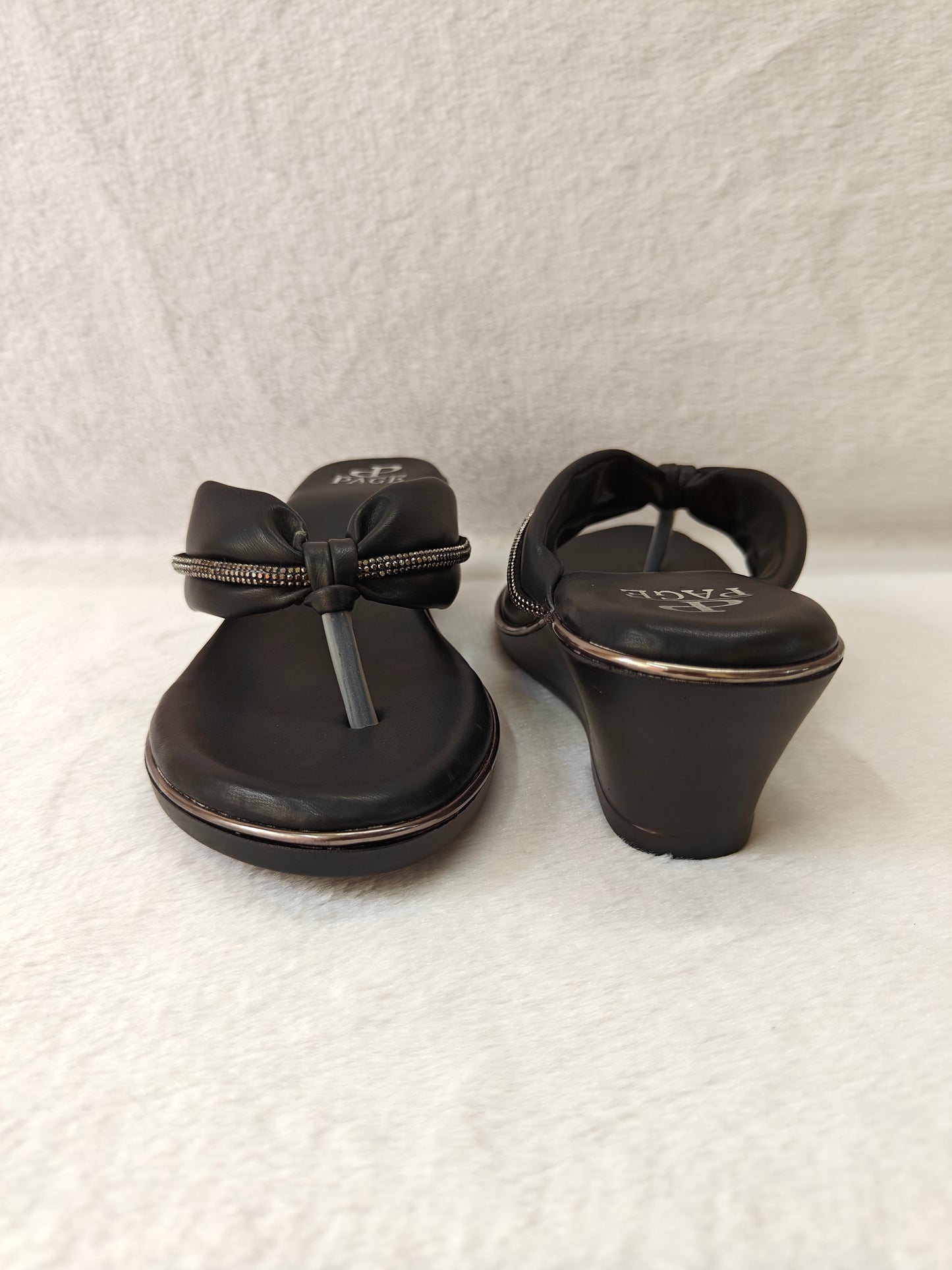 PAGE Elegant Black Women's Comfort Sandals (1152).