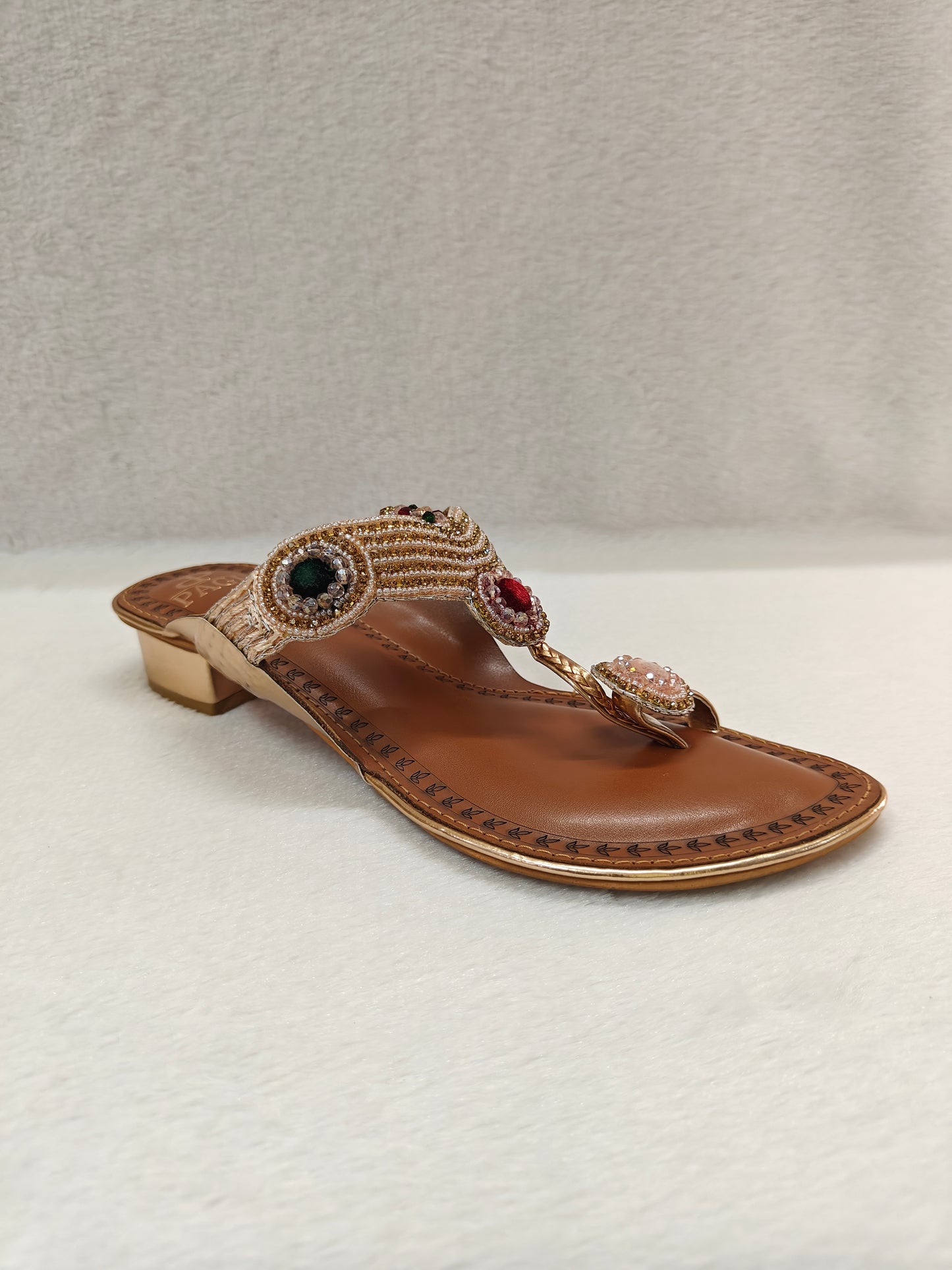 Page Regal Gemstone Block heel Rose Gold (1159).