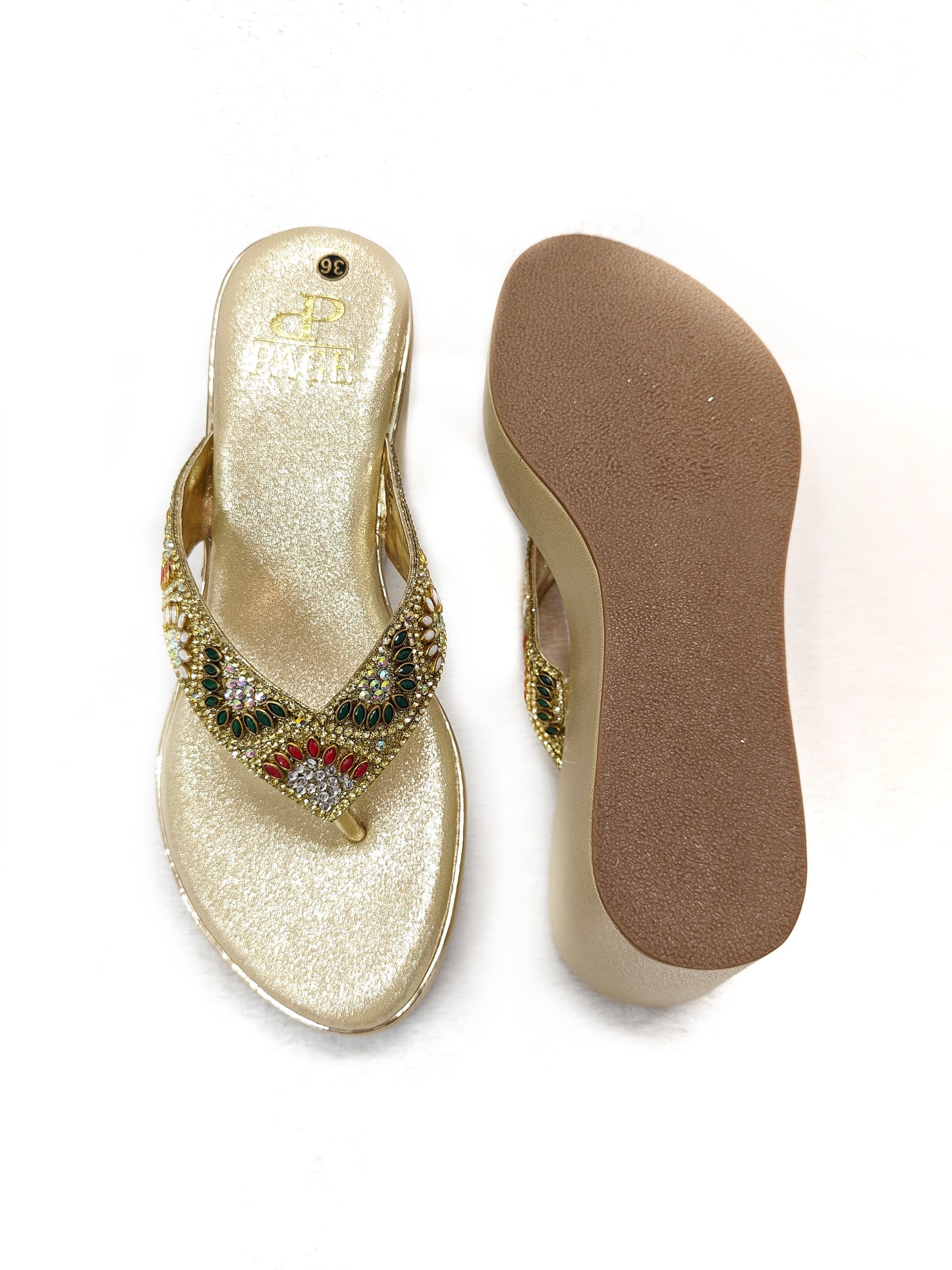 PAGE AuraEdge Sparkle Wedges Gold (1170).