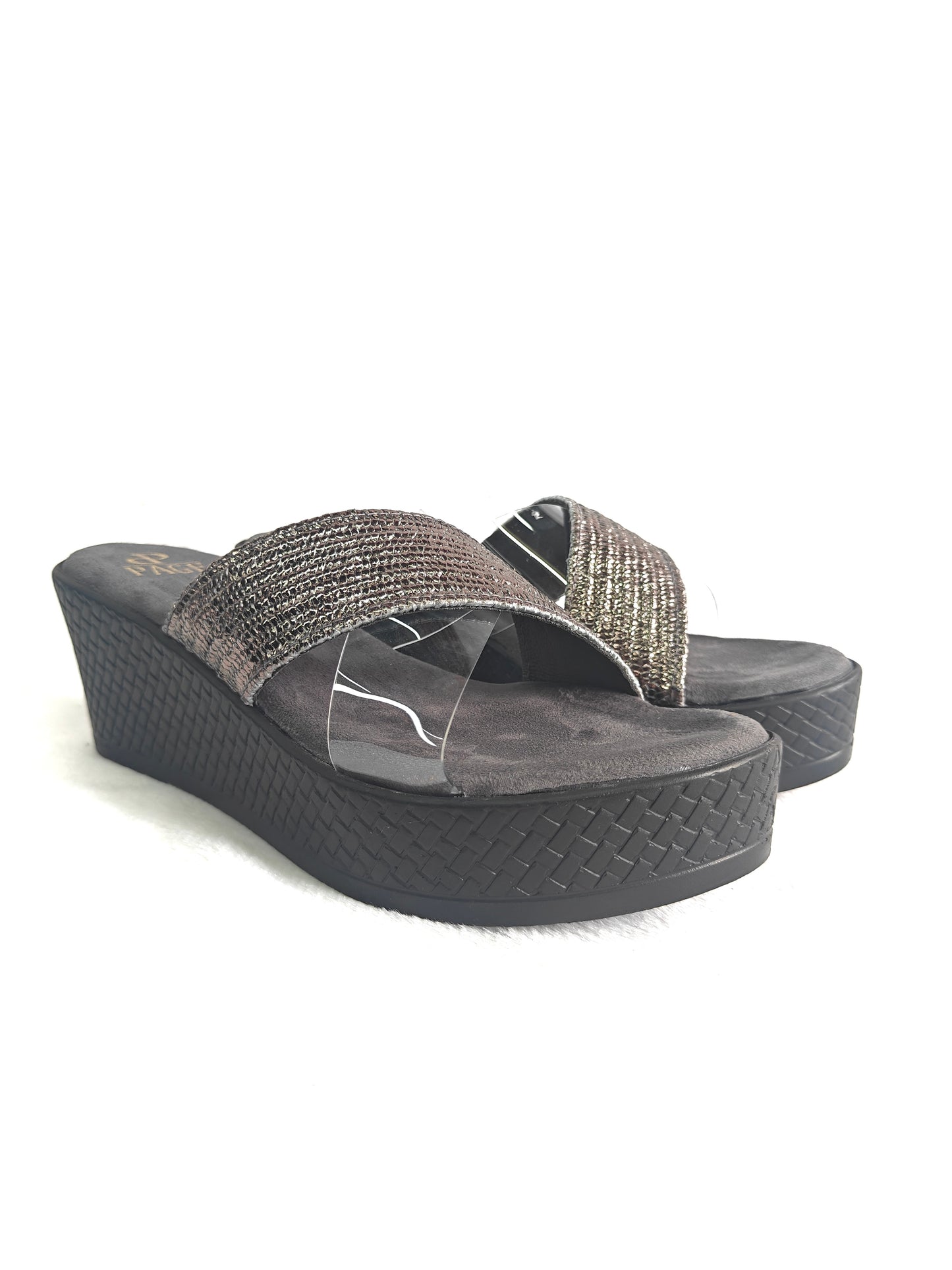 PAGE Obsidian Shine Wedges Gun Metal (1381-1).