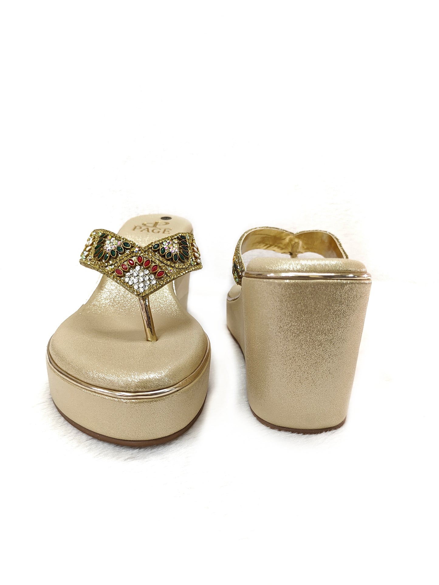 PAGE AuraEdge Sparkle Wedges Gold (1170).