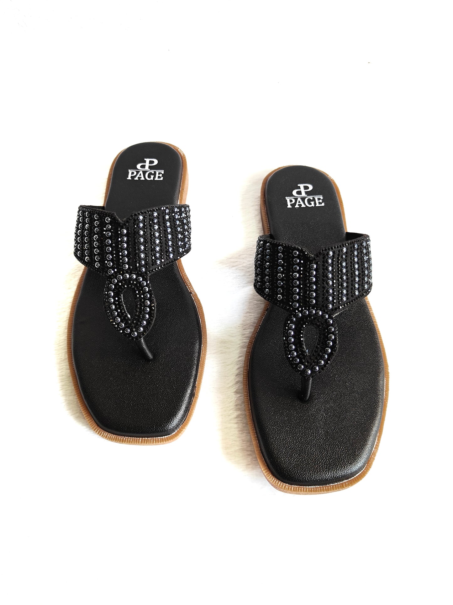 Page Aurora Jewel Thong Black (1415-28).