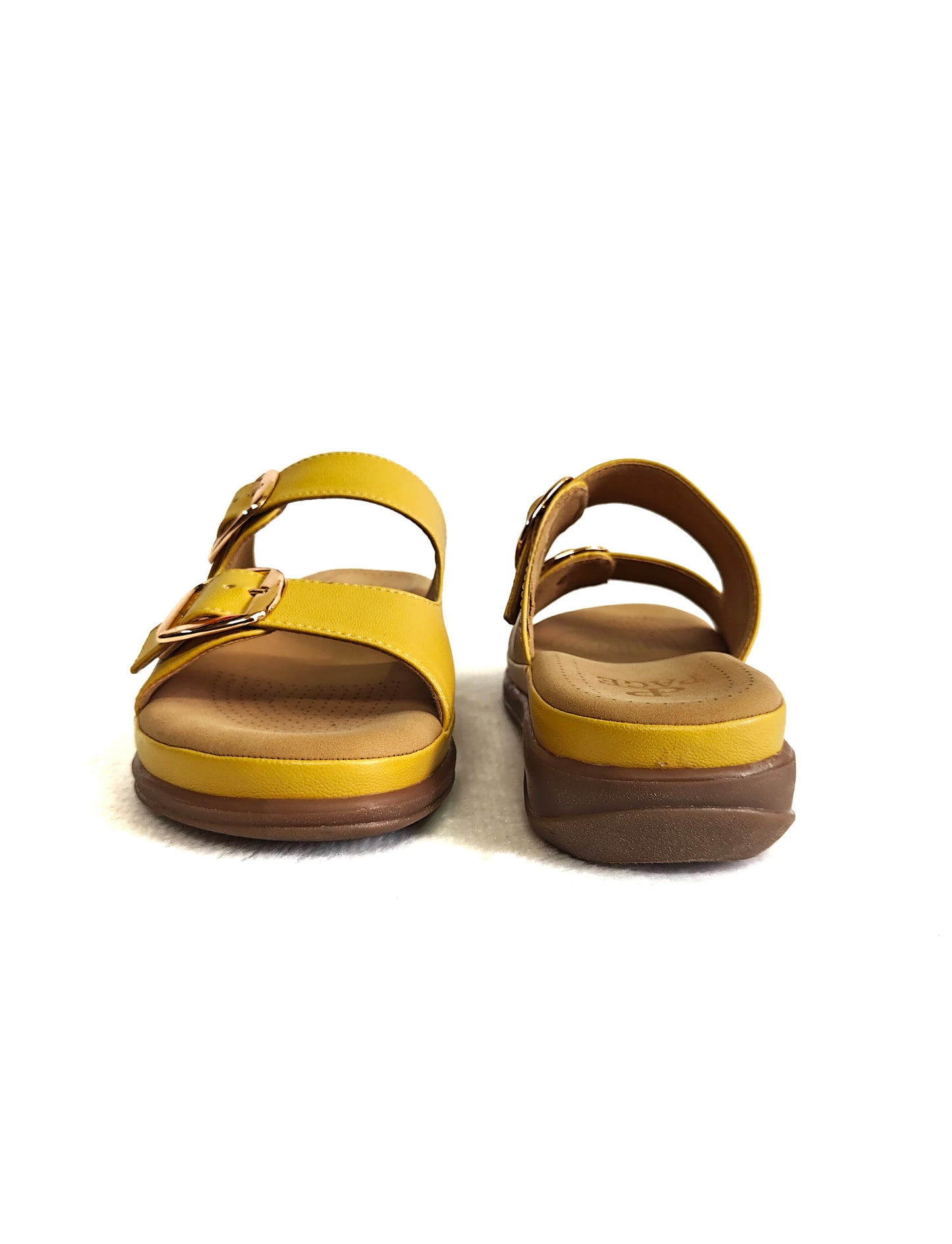 Page Duet-Buckle Comfort Slides Yellow (1416-2).