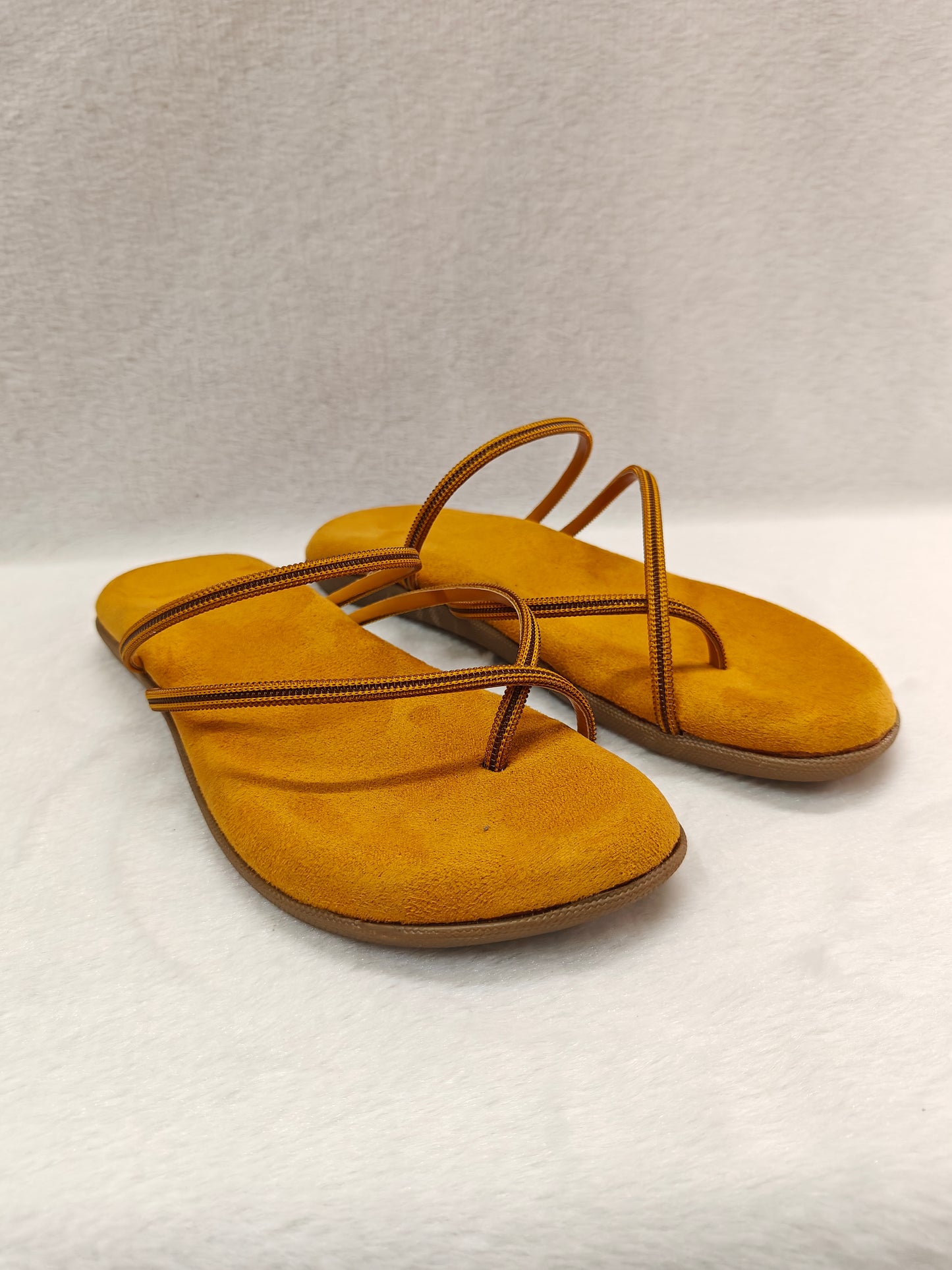 PAGE Serene Minimal Thong Flats Yellow (407).