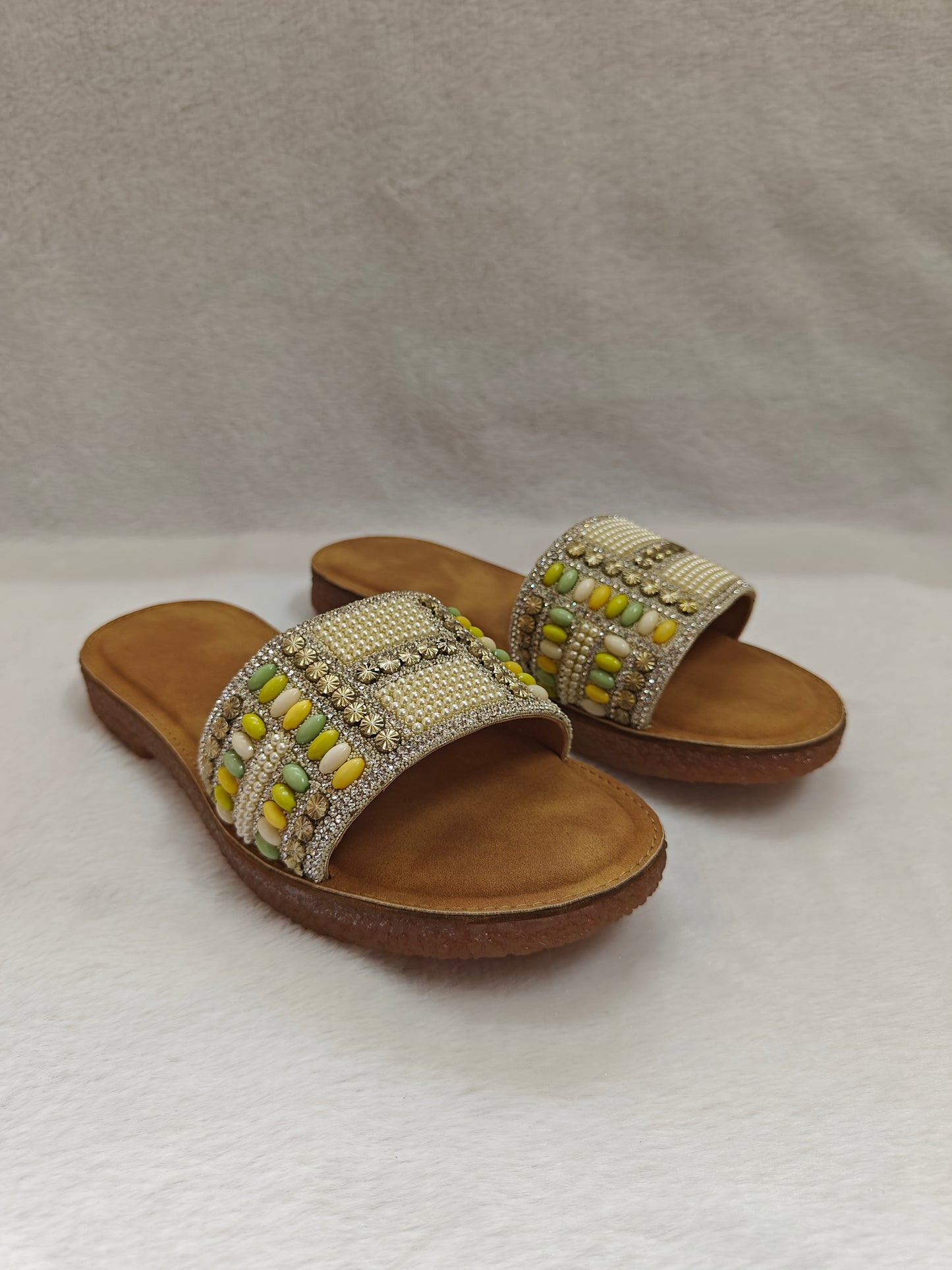 PAGE Crystal Bloom Slides Gold (1343-24).