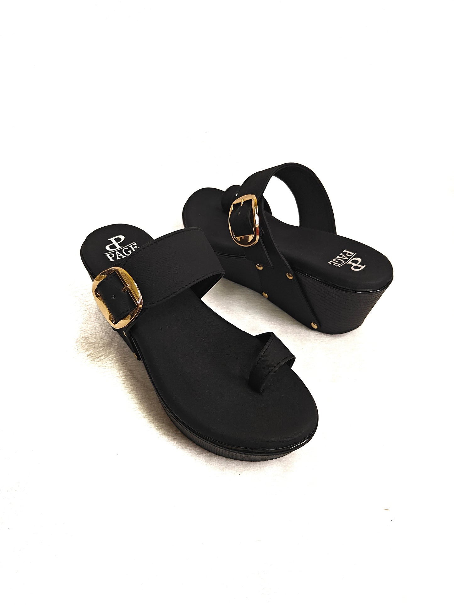 PAGE Aurea Loft Wedges Black (1409-7).