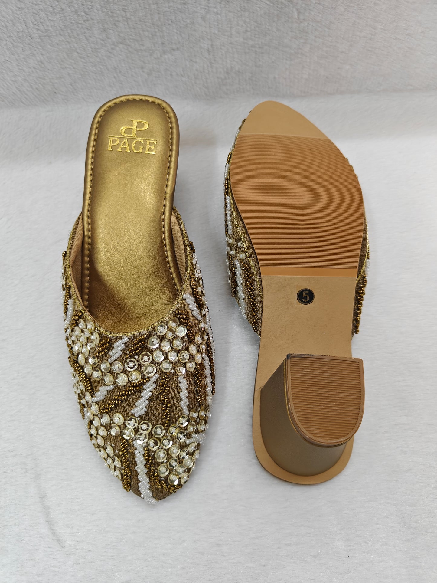 Page Royal Glimmer Mules Antique (1141).