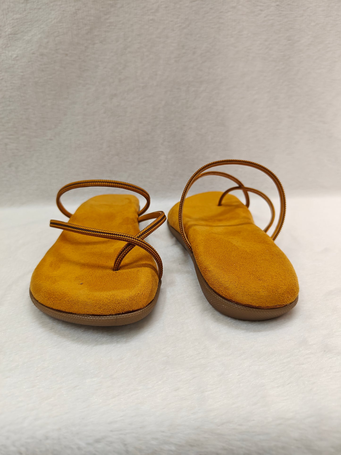PAGE Serene Minimal Thong Flats Yellow (407).