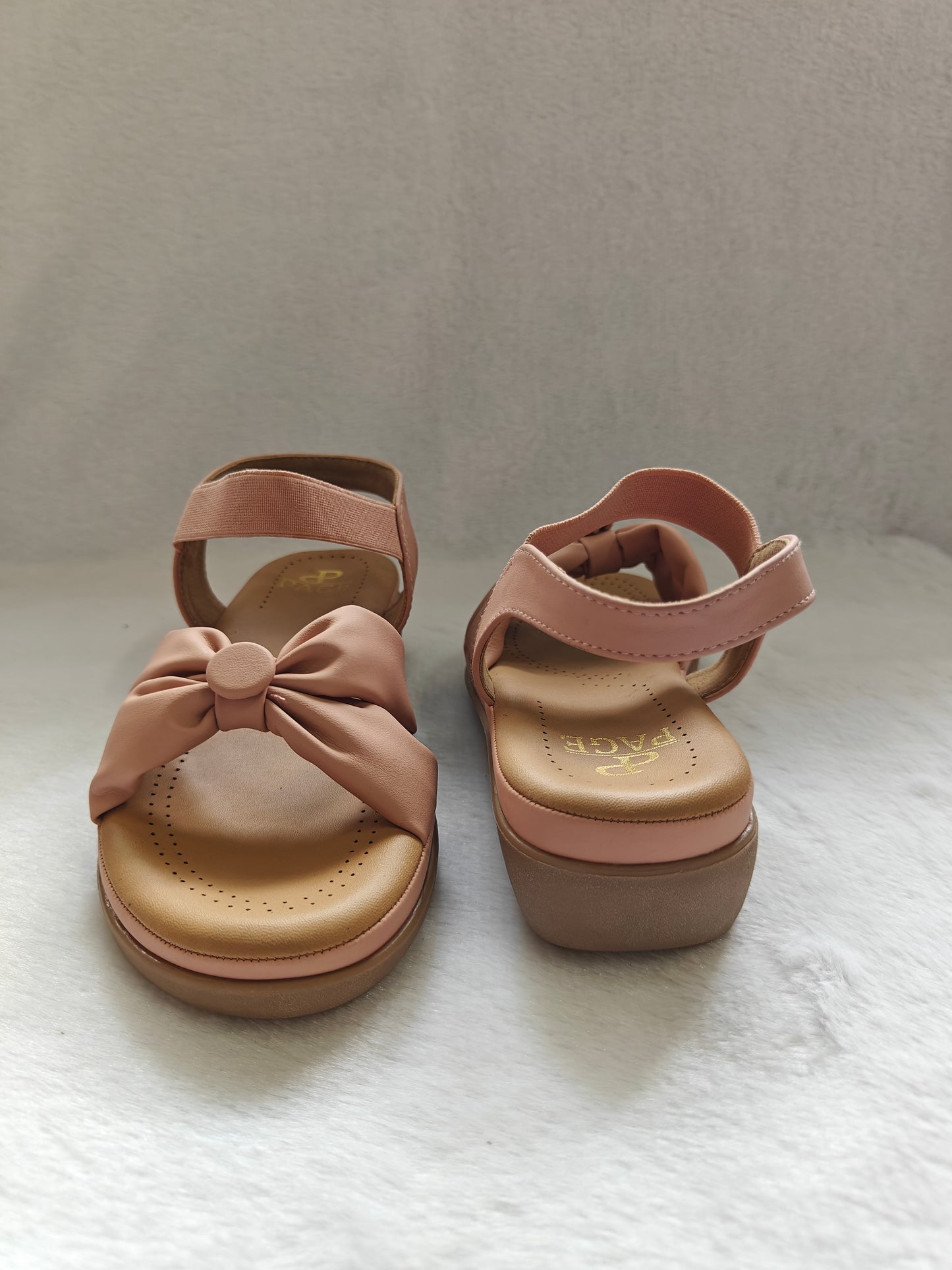 Page Bella Knot-Front Comfort Sandals Peach (1228-1).