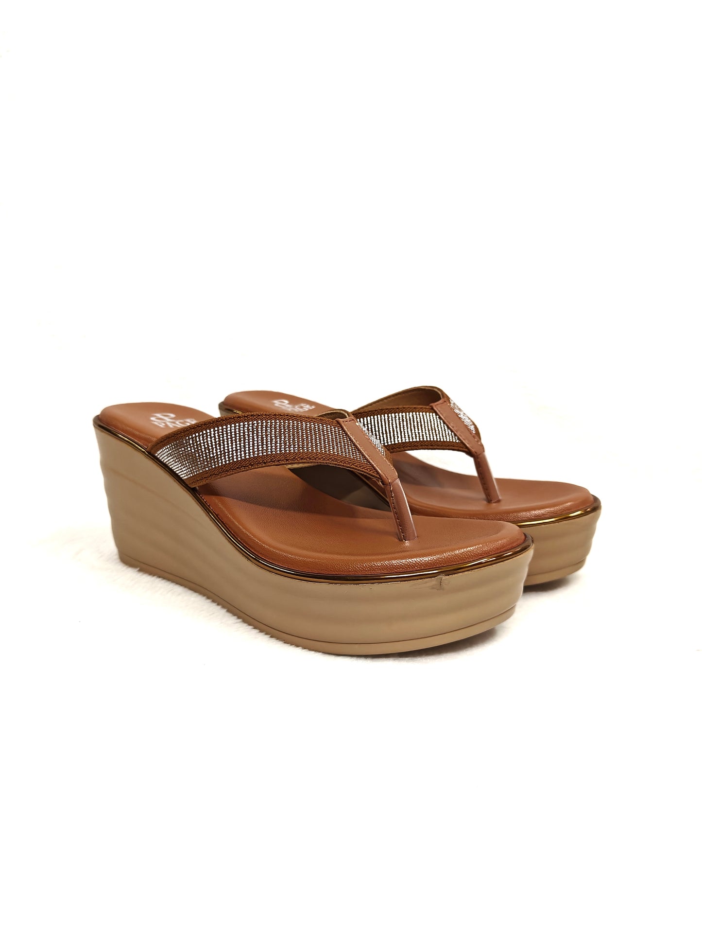 Page Aurelia Crest Crystal Wedge Tan (1391-6).