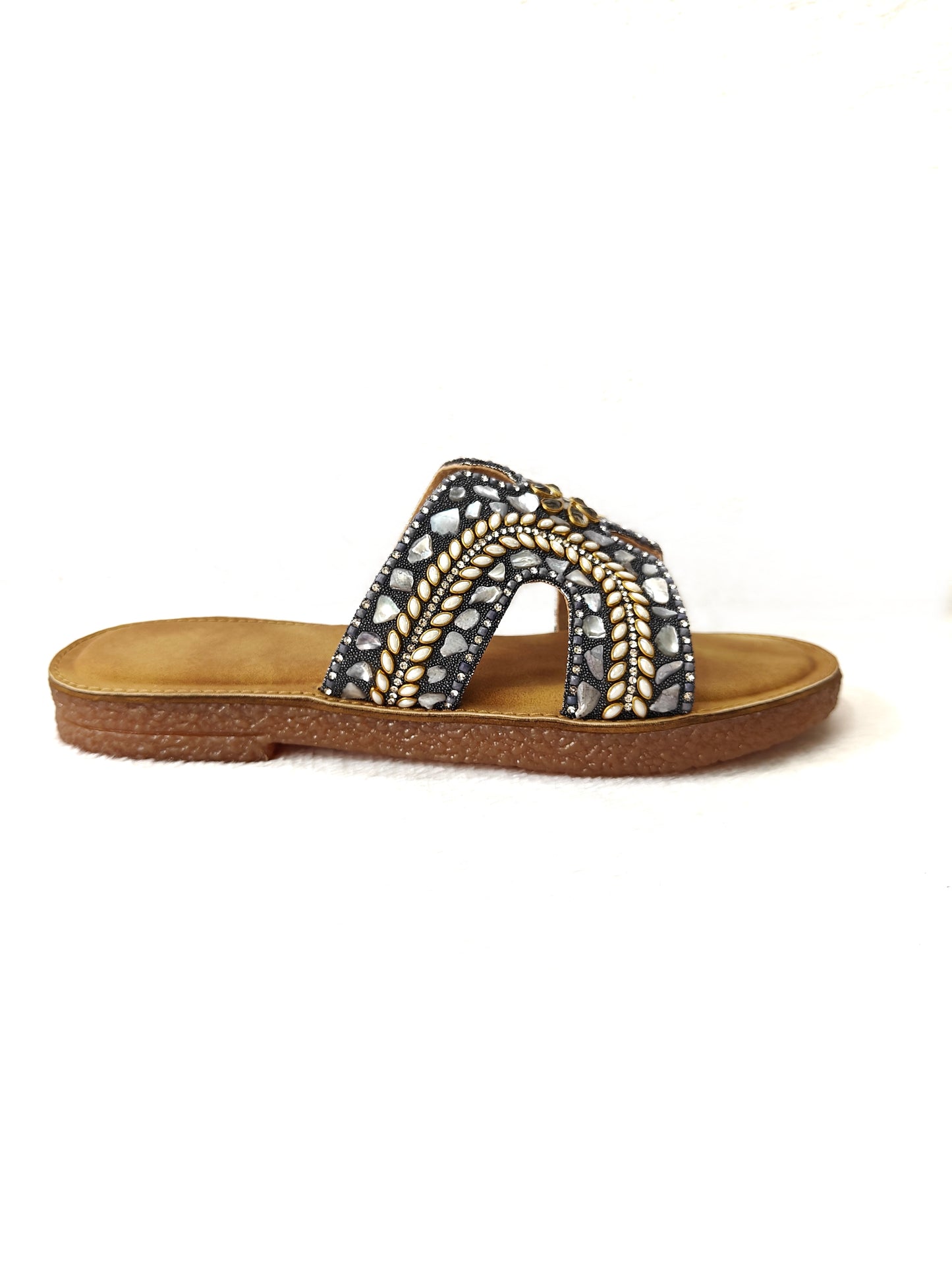 Page Royal Arch Embellished Flats Gun Metal (1332-24).