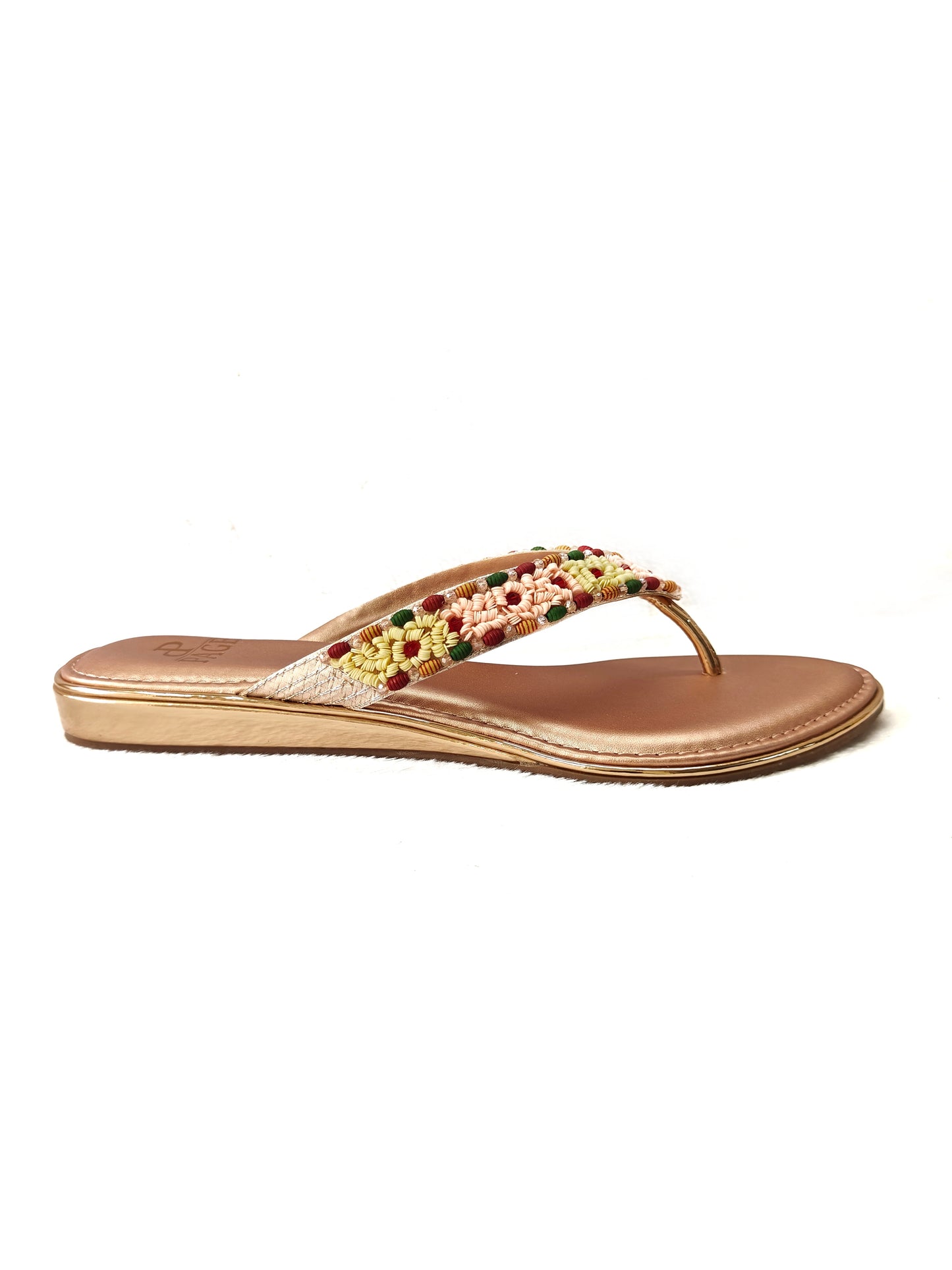 Page Blossom Weave Flats Rose Gold (1195).