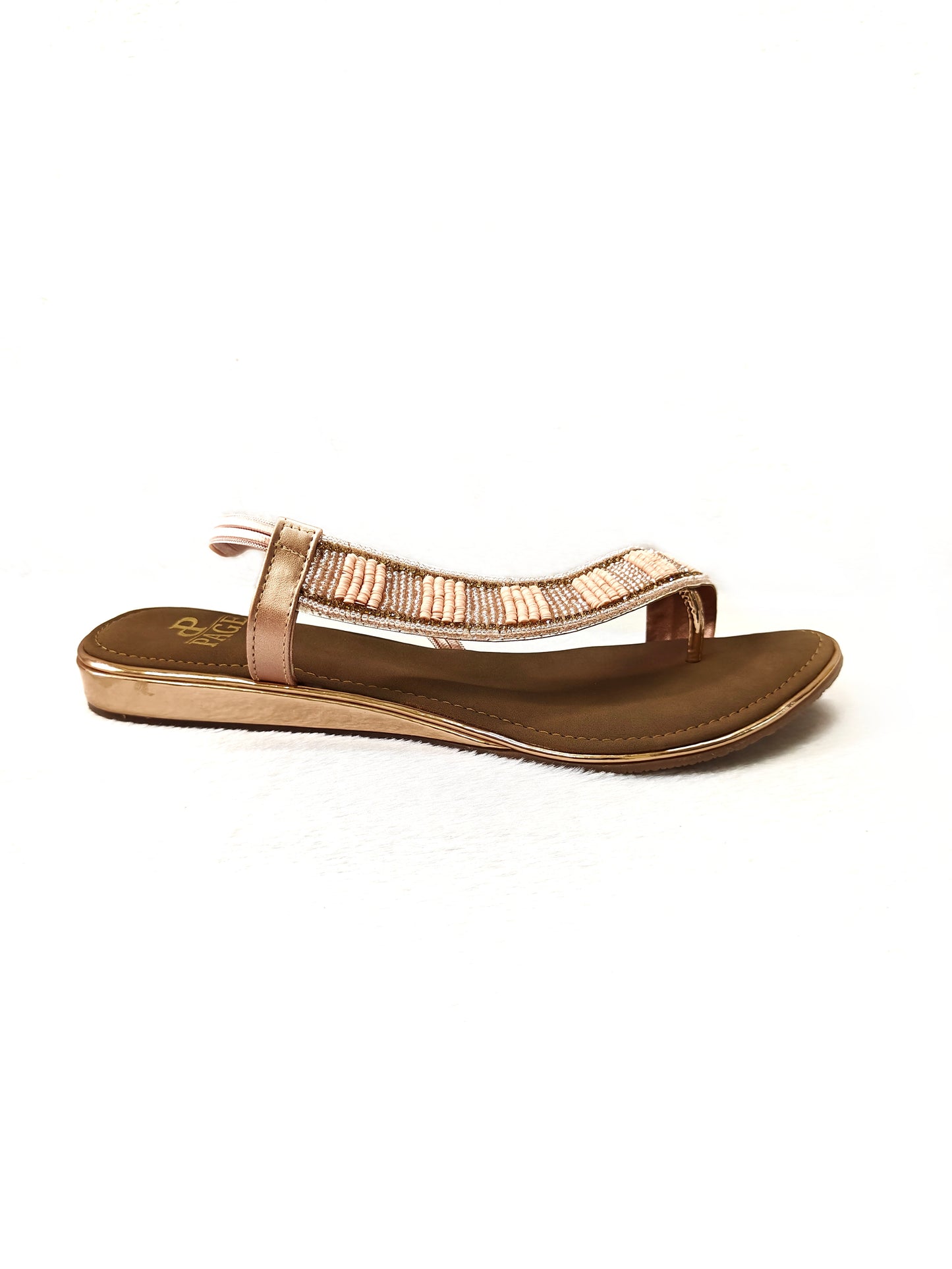 Page Sandstone Shimmer Flats Rose Gold (501).