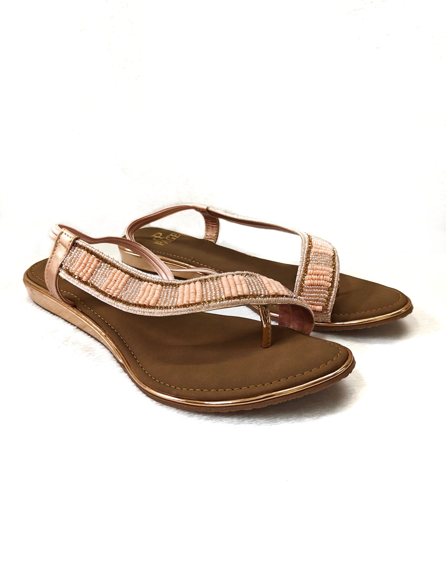 Page Sandstone Shimmer Flats Rose Gold (501).