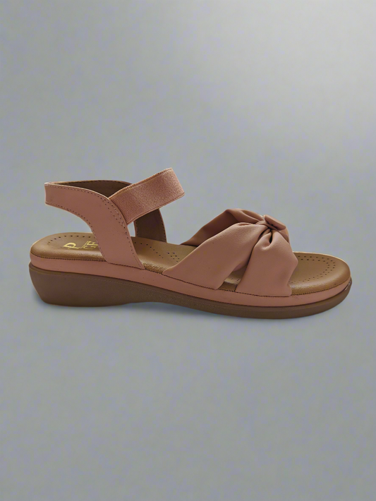 Page Bella Knot-Front Comfort Sandals Teen Pink.