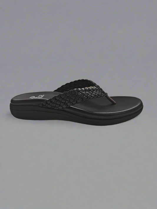 Page Braided Comfort knot Toe Block Black.