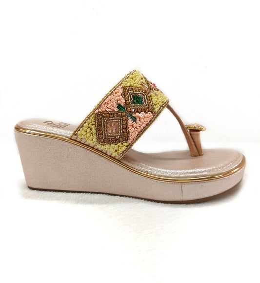 PAGE Zari Royale Wedges Rose Gold (503).