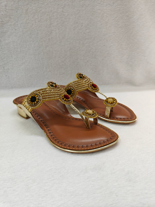 Page Regal Gemstone Block heel Rose Gold.