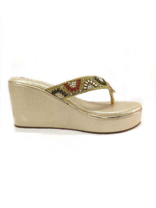 PAGE AuraEdge Sparkle Wedges Gold.