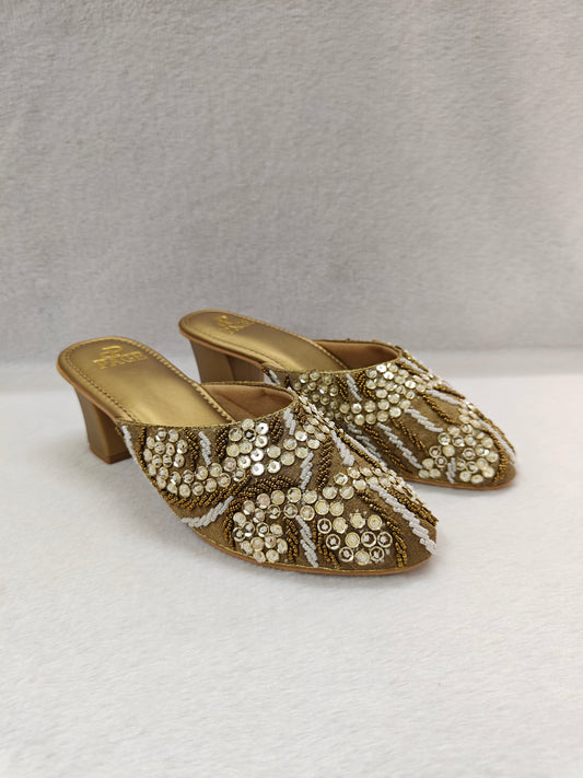 Page Royal Glimmer Mules Antique (1141).