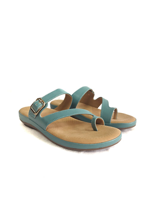 PAGE Solea Buckle Flats Blue (1394-2).