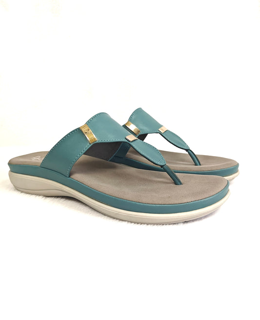 Page Luxe Comfort Toe-Block Sandals Blue (1246).