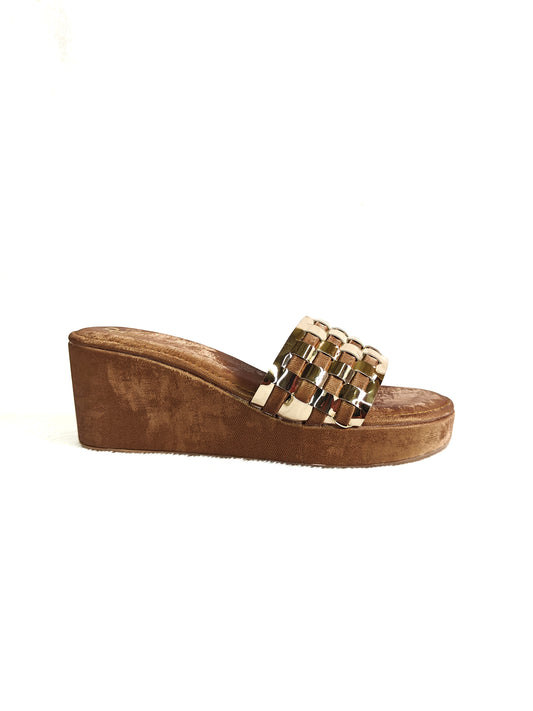Page Aurelia Crest Wedge Tan (1412-8).