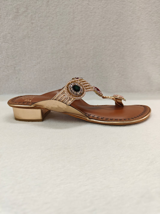 Page Regal Gemstone Block heel Rose Gold.