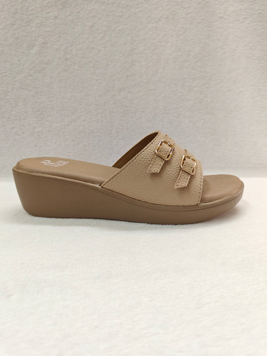PAGE Comfort Sandals with Buckle Straps Chickoo.