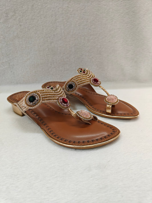 Page Regal Gemstone Block heel Rose Gold.