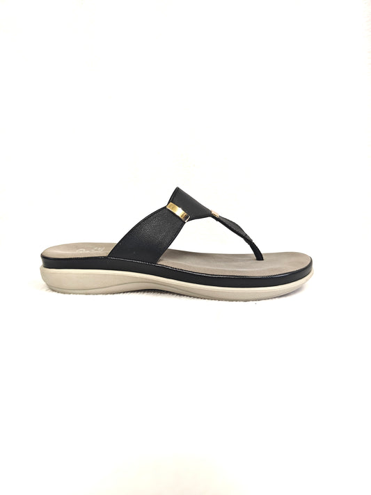 Page Luxe Comfort Toe-Block Sandals – Black.
