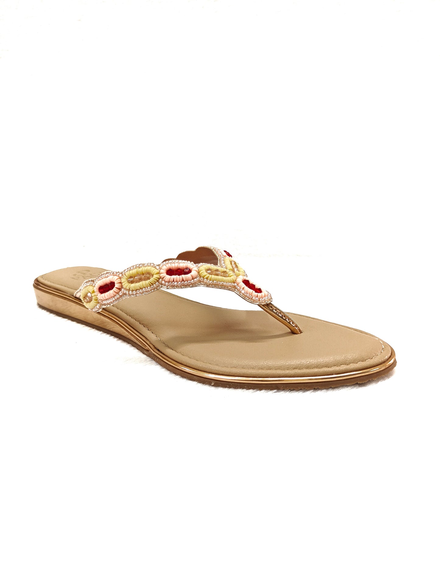 Page Blossom Beadwork Slip-Ons Rose Gold.