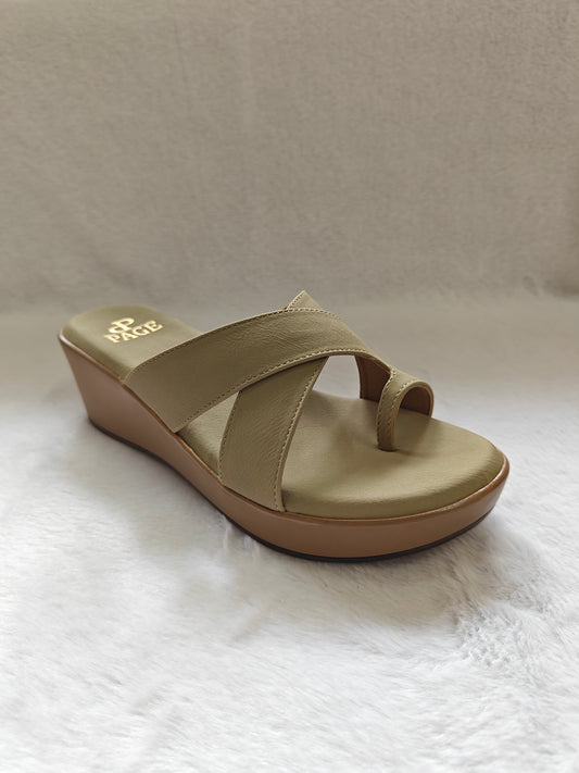 PAGE Elegant Comfort Wedge Sandals Mint Green.