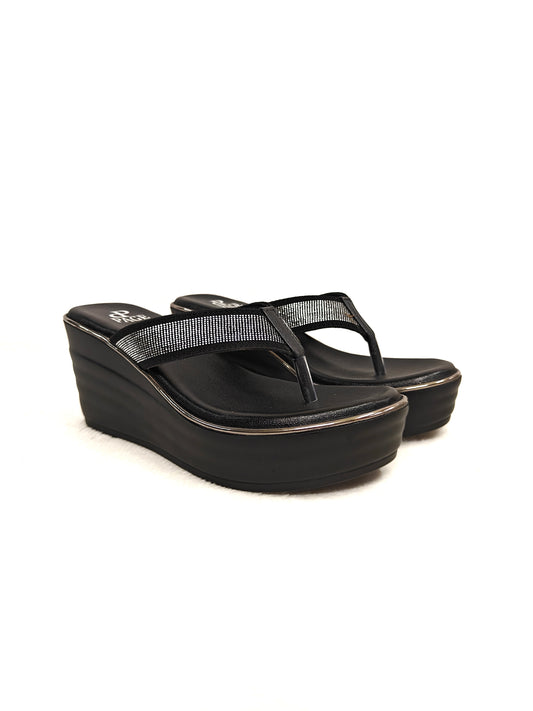 Page Aurelia Crest Crystal Wedge Black (1391-6).