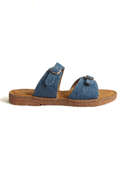 Page Women's Buckle Comfort Sandals Blue (1271-24).